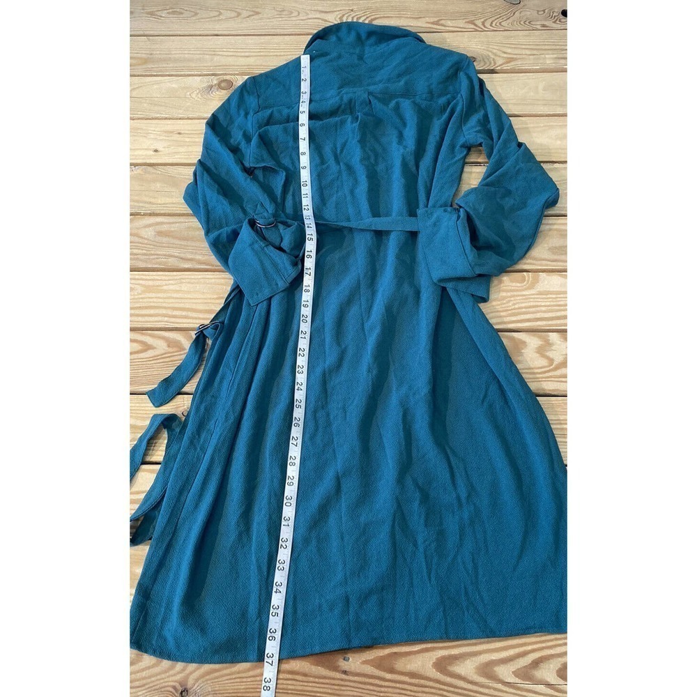 NWT DownEeast D-Ring Shirt Dress Size Small Green Rolltab Sleeve MSRP $46.99 - Picture 6 of 8
